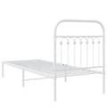 Miniatyrbillede 7 af 9: vidaXL sengeramme med sengegavl 80x200 cm metal hvid