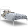 Miniatyrbillede 2 af 9: vidaXL sengeramme med sengegavl 80x200 cm metal hvid