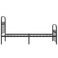 Miniatyrbilde 6 av 9: vidaXL Sengeramme i metall med hode- og fotgavl svart 80x200 cm