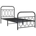 Miniatyrbilde 4 av 9: vidaXL Sengeramme i metall med hode- og fotgavl svart 90x200 cm