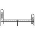 Miniatyrbilde 6 av 9: vidaXL Sengeramme i metall med hode- og fotgavl svart 90x200 cm