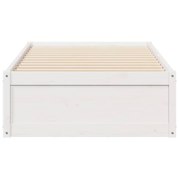 vidaXL sengeramme uden madras 90x190 cm massivt fyrretræ hvid