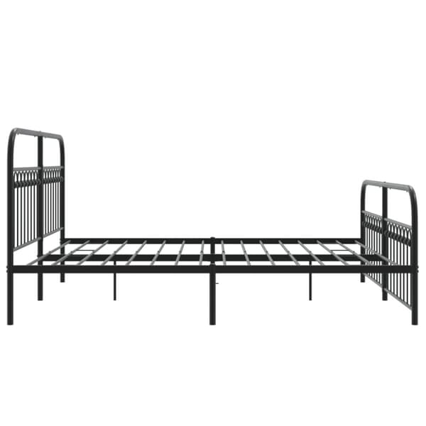 vidaXL Metallinen sängynrunko päädyillä musta 183x213 cm