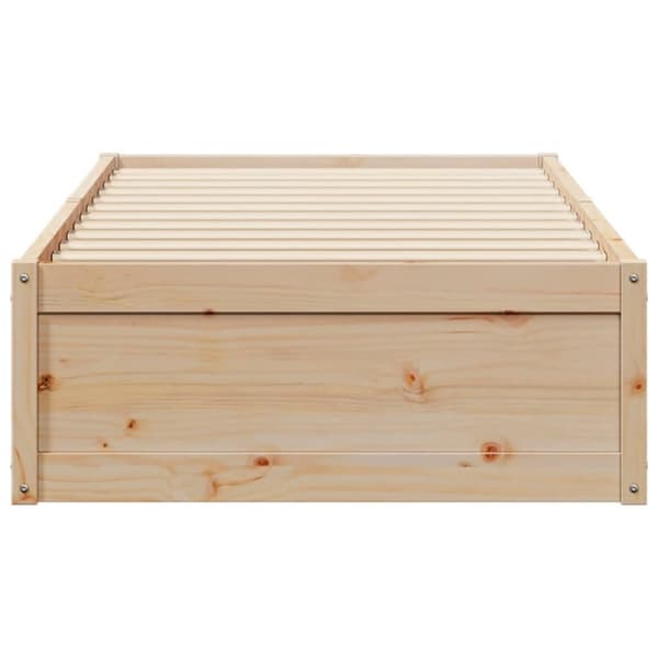 vidaXL Sängram utan madrass 90x200 cm massiv furu