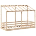 Miniatyrbilde 3 av 9: vidaXL Barneseng med tak 75x190 cm heltre furu