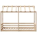 Miniatyrbilde 4 av 9: vidaXL Barneseng med tak 75x190 cm heltre furu