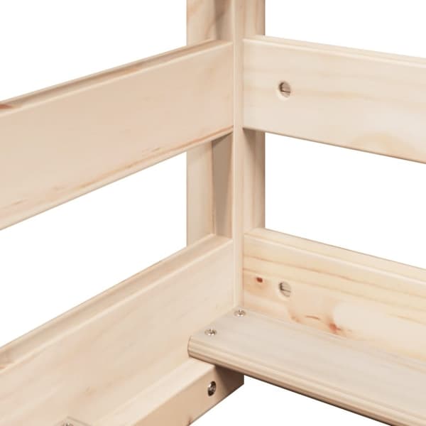 vidaXL Barneseng med tak 75x190 cm heltre furu