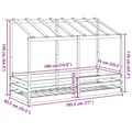 Miniatyrbilde 9 av 9: vidaXL Barneseng med tak 75x190 cm heltre furu