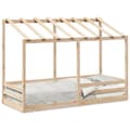 Miniatyrbilde 2 av 9: vidaXL Barneseng med tak 75x190 cm heltre furu