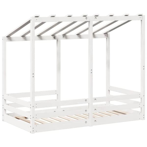 vidaXL husseng til børn 70x140 cm massivt fyrretræ hvid
