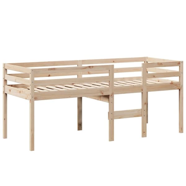 vidaXL Høyseng med tak 90x190 cm heltre furu