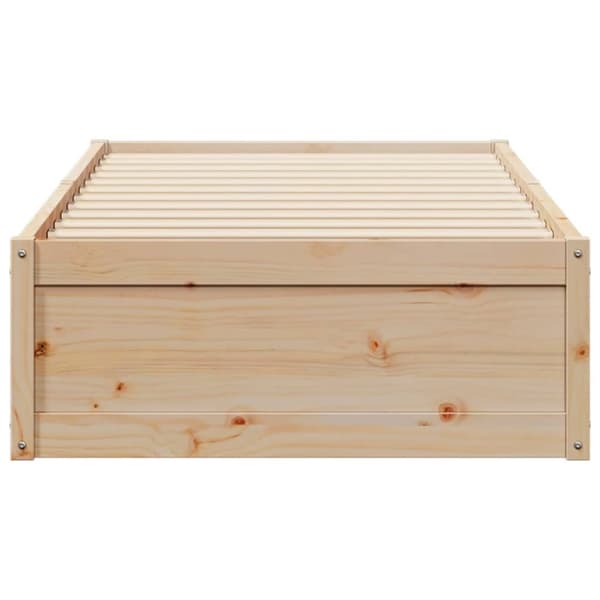 vidaXL Sengeramme uten madrass 75x190 cm heltre furu