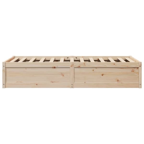 vidaXL Sengeramme uten madrass 75x190 cm heltre furu