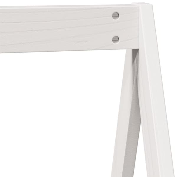 vidaXL Våningssäng med tak vit 90x190 cm massiv furu