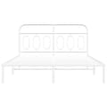 Miniatyrbillede 5 af 9: vidaXL sengeramme med sengegavl 150x200 cm metal hvid