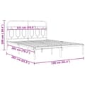 Miniatyrbillede 9 af 9: vidaXL sengeramme med sengegavl 150x200 cm metal hvid