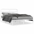 Miniatyrbillede 2 af 9: vidaXL sengeramme med sengegavl 150x200 cm metal hvid