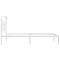 Miniatyrbilde 6 av 9: vidaXL Sengeramme i metall med hodegavl hvit 100x200 cm
