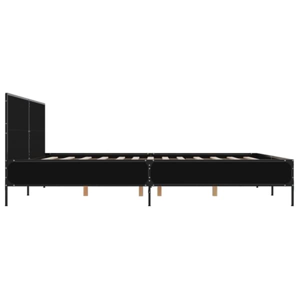 vidaXL Sengeramme svart 180x200 cm konstruert tre og metall