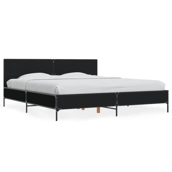 vidaXL Sengeramme svart 180x200 cm konstruert tre og metall