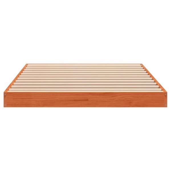 vidaXL sengeramme 90x190 cm massivt fyrretræ gyldenbrun