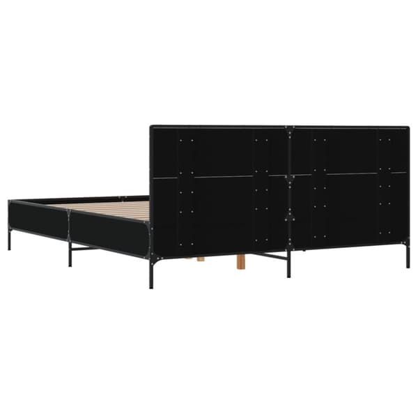 vidaXL Sengeramme svart 135x190 cm konstruert tre og metall