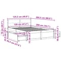 Miniatyrbilde 9 av 10: vidaXL Sengeramme uten madrass 120x200 cm heltre furu