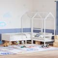 Miniatyrbillede 1 af 11: vidaXL husseng med bænk 90x190 cm massivt fyrretræ hvid