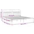 Miniatyrbillede 9 af 9: vidaXL sengeramme med sengegavl 193x203 cm metal sort