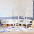 Miniatyrbillede 1 af 11: vidaXL husseng med bænk 75x190 cm massivt fyrretræ hvid
