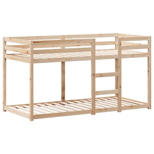 vidaXL køjeseng med tag 90x190 cm massivt fyrretræ hvid