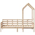 Miniatyrbillede 3 af 11: vidaXL daybed med tag 80x200 cm massivt fyrretræ