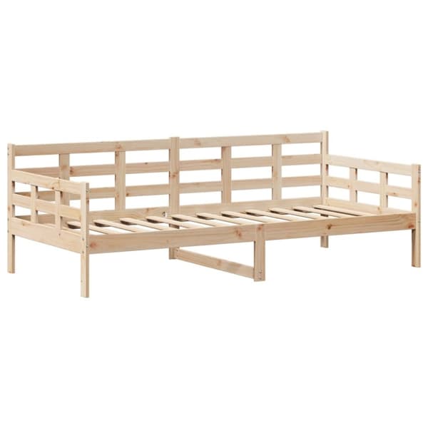 vidaXL daybed med tag 80x200 cm massivt fyrretræ
