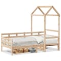 Miniatyrbillede 11 af 11: vidaXL daybed med tag 80x200 cm massivt fyrretræ