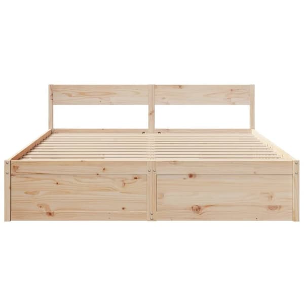 vidaXL Sengeramme uten madrass 180x200 cm heltre furu