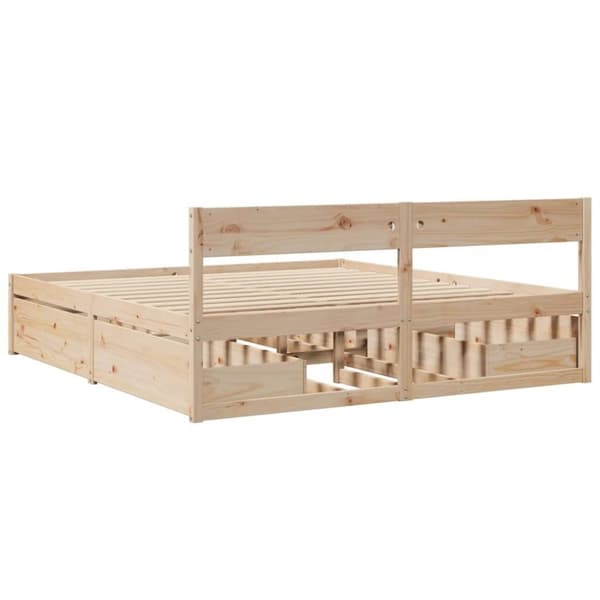 vidaXL Sengeramme uten madrass 180x200 cm heltre furu