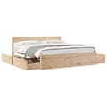 Miniatyrbilde 10 av 10: vidaXL Sengeramme uten madrass 180x200 cm heltre furu