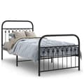 Miniatyrbilde 2 av 9: vidaXL Sengeramme i metall med hode- og fotgavl svart 90x190 cm