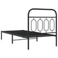 Miniatyrbilde 7 av 9: vidaXL Sengeramme i metall med hodegavl svart 90x200 cm