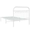 Miniatyrbilde 7 av 9: vidaXL Sengeramme i metall med hodegavl hvit 100x200 cm