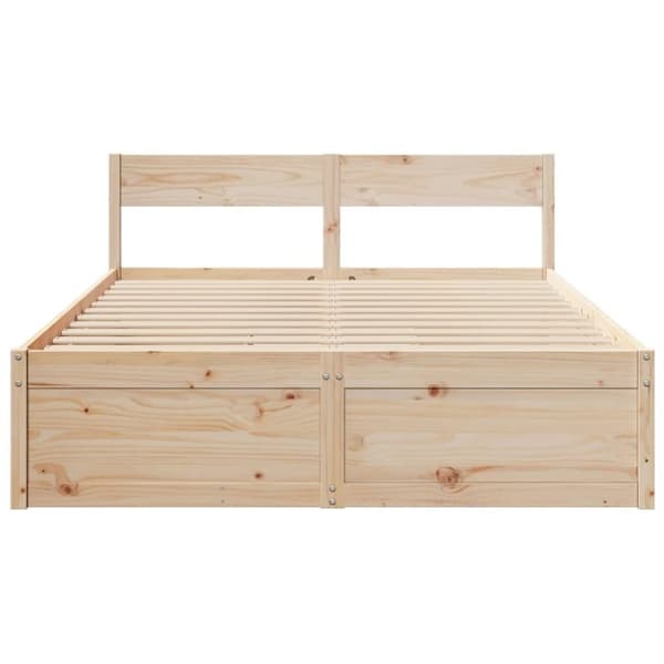 vidaXL Sengeramme uten madrass 150x200 cm heltre furu