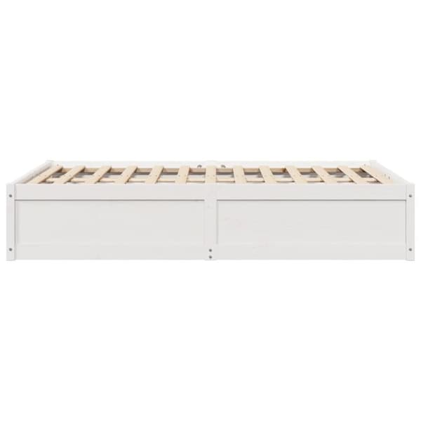 vidaXL sengeramme uden madras 120x200 cm massivt fyrretræ hvid