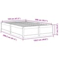 Miniatyrbillede 8 af 9: vidaXL sengeramme uden madras 120x200 cm massivt fyrretræ hvid