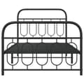 Miniatyrbilde 5 av 9: vidaXL Sengeramme i metall med hode- og fotgavl svart 107x203 cm