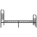 Miniatyrbilde 6 av 9: vidaXL Sengeramme i metall med hode- og fotgavl svart 107x203 cm