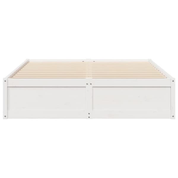vidaXL Sengeramme uten madrass hvit 160x200 cm heltre furu