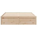 Miniatyrbilde 3 av 9: vidaXL Sengeramme uten madrass 150x200 cm heltre furu
