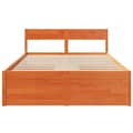 Miniatyrbilde 3 av 10: vidaXL Sengeramme uten madrass voksbrun 120x200 cm heltre furu