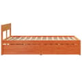 Miniatyrbilde 4 av 10: vidaXL Sengeramme uten madrass voksbrun 120x200 cm heltre furu