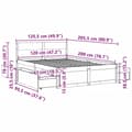Miniatyrbilde 9 av 10: vidaXL Sengeramme uten madrass voksbrun 120x200 cm heltre furu